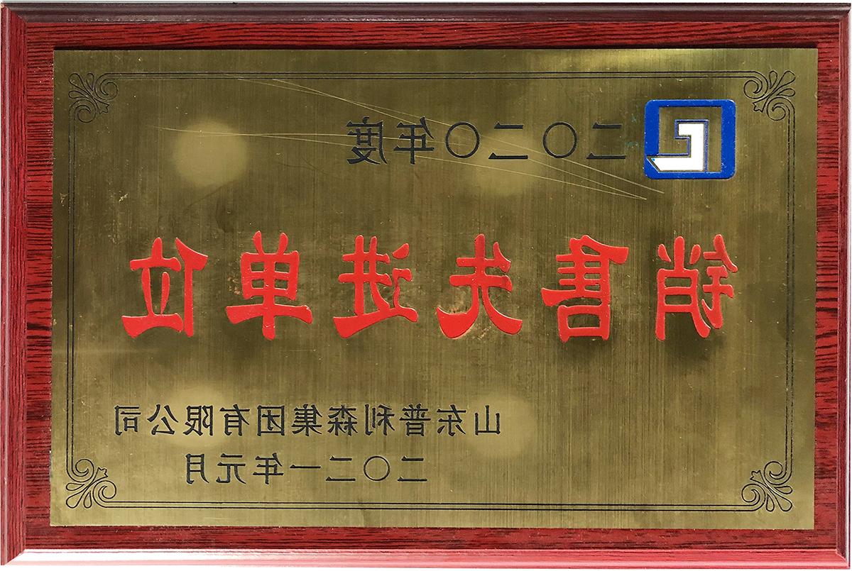 山东普利森集团有限公司2020年度销售先进单位